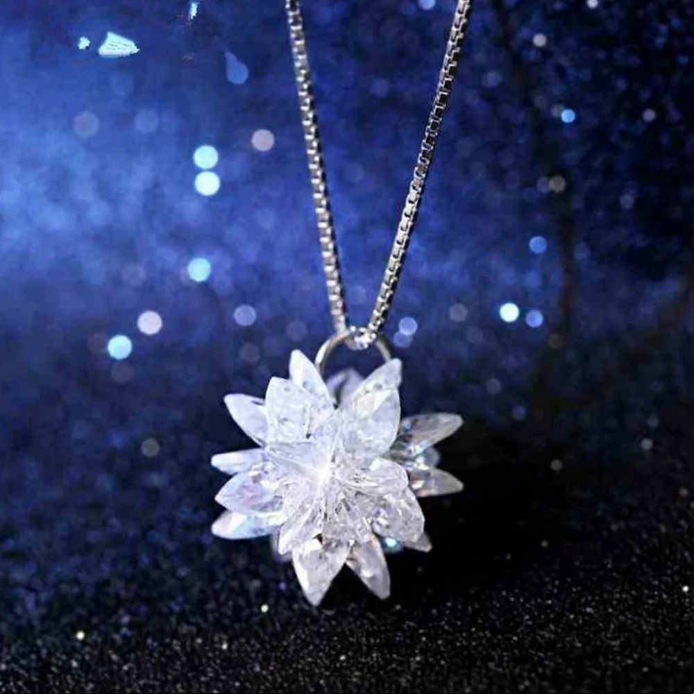 Snowflake Crystal Necklace - Picture 5 of 5